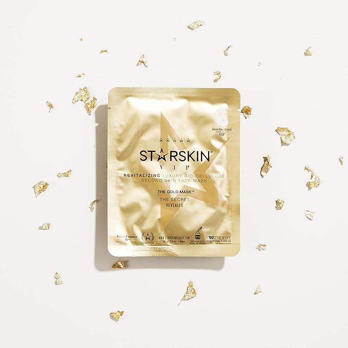 STARSKIN VIP The Gold Mask Giftset - High-end Gift - Complete Collection - Includes Hand, Foot, and Face Masks Headband