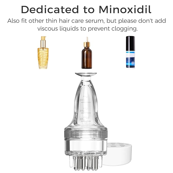 Minoxidil Applicator, Quick Efficient Apply No Messy Hair Serum Applicator Small Minoxidil Applicator Tool, Hair Applicator Bottle Minoxidil Brush Scalp Applicator Comb Dedicated to Minoxidil