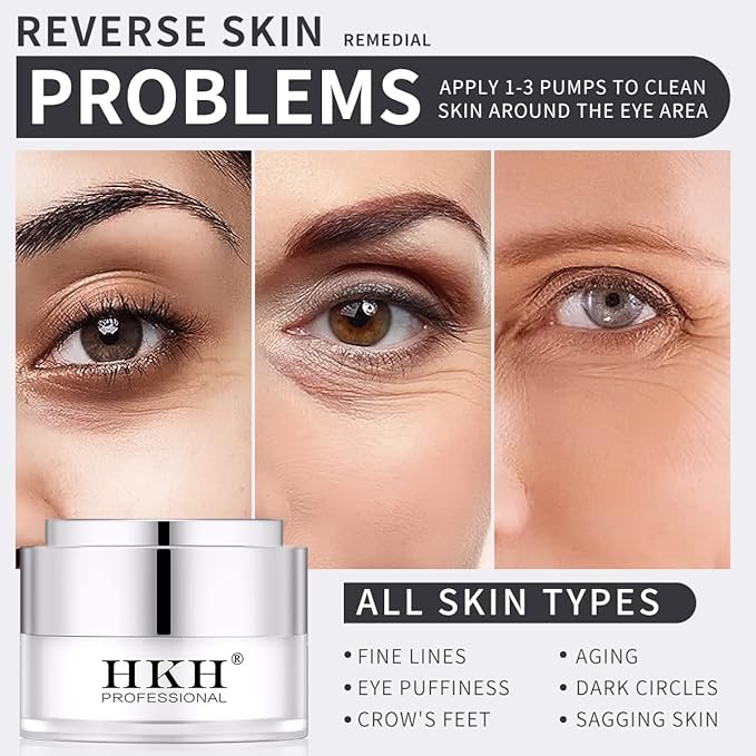 Dark Circles Under Eye Treatment for Women - Cream for Dark Circles Wrinkles Puffiness & Reduce Eye Bags, Moisturize & Repair Bags- Anti-Aging Collagen Cream – Retinol Peptide