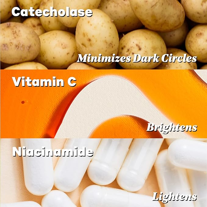 Volition Beauty Golden Eye Brightening Serum - Regenerating Eye Wrinkle Serum with Natural Enzymes to Help Lift & Tighten Undereyes - Peptides for Visibly Plump Skin, Vegan (15ml / 0.5 fl oz)