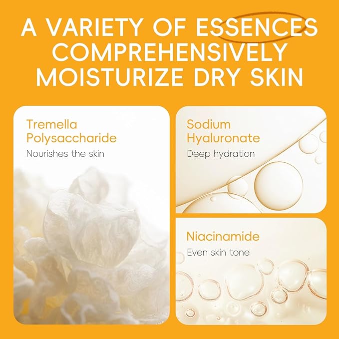 Vitamin C Skin Care Set, Skincare Gift Set for Teenage Girls, Skincare Set, 5 Piece Travel Size Kit With Cleanser, Face Serum,Eye Cream,Face Cream Face Skin Care Kit