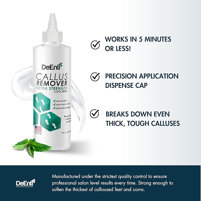 DeEnti Double Pumice Pack, Bundle Includes Mint Scented Callus Remover, 2 Pumice Stones for Feet, and 4 Pairs of Gloves, Salon Grade Foot Care, Home Manicure and Pedicure Kit