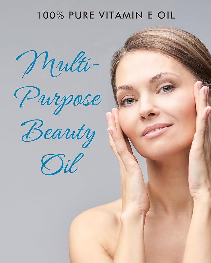 Vitamin E Oil, 100% Pure Max Strength 75,000 IU Vitamin E, Antioxidant Rich Skincare Oil for Face, Hair, Body & Nails, 2 oz