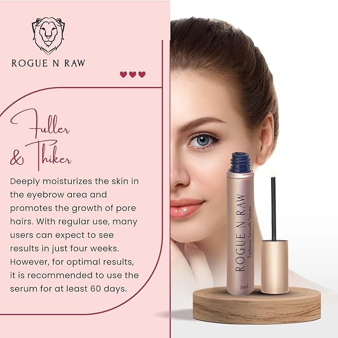 Eyebrow Growth Serum – 3ml Natural Ingredients Eyebrow Serum to Grow Thicker Brows, Eyebrow and Eyelash Enhancing Serum