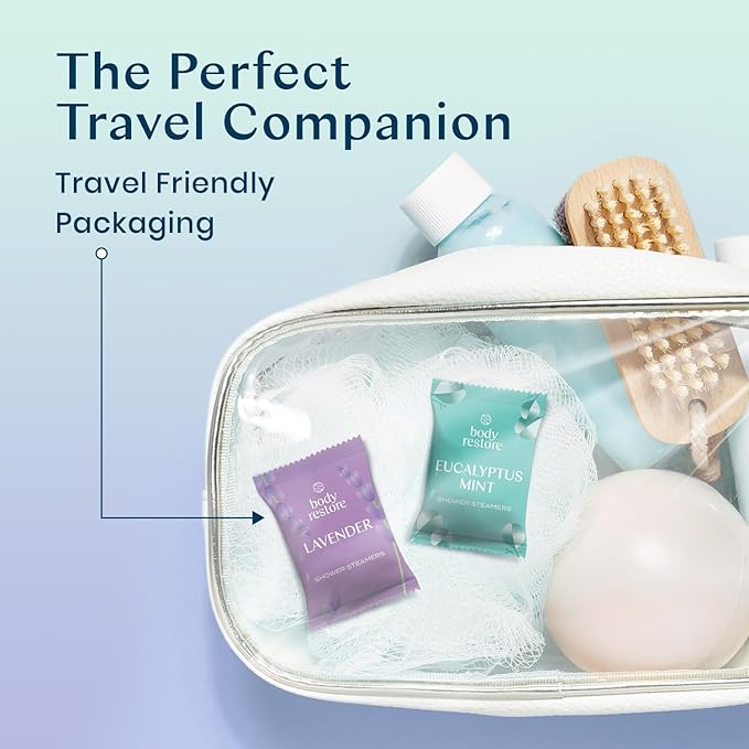Body Restore Shower Steamers Aromatherapy 6 Pack - Mothers Day Gifts for Mom, Grandma, Birthday Gift for Dad, Daughter, Best Friend, Travel Essentials, Stress Relief, Self Care - Variety