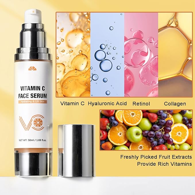 Vitamin C Serum for Women Over 70, Vitamin C Serum for Mature Skin Care Hydrate & Plump Skin Care Anti Aging Wrinkle