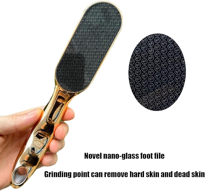 2pcs Hard Skin Remover Nano-Glass Foot File, Safe and to Remove Hard Skin and Dead Skin Foot Scrubber,Wet and Dry Feet Callus Remover for Feet,Long Lasting Foot Buffer, Professional Foot Care Tools