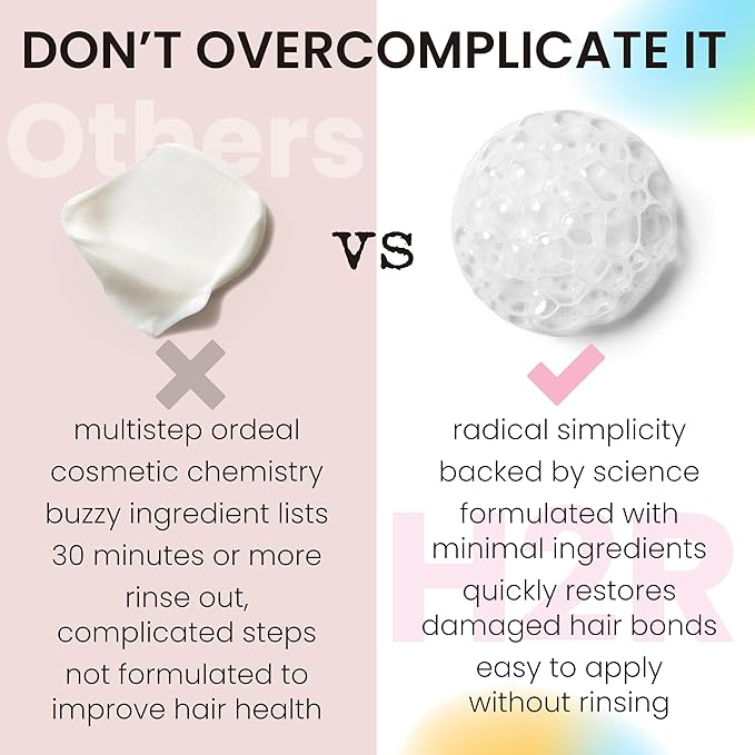 RHRI H2R ANTISOCIAL Molecular Bond Building Dry Hair Treatment Mask Spray, Dry Hair Mask Spray Aerosol, Time Realease Bond-Building Dry Hair Mask, Repair + Soften + Shine, Dry