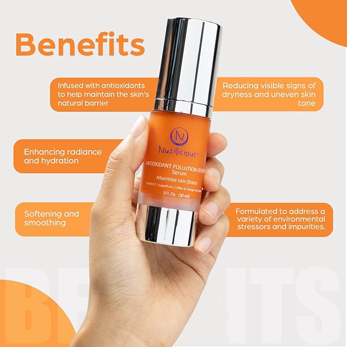 Professional Grade Advanced Skin Defense Serum with Superfruits & Antioxidants – Hydrates, Enhances Radiance & Protects Skin, Vegan & Cruelty-Free, 1 oz