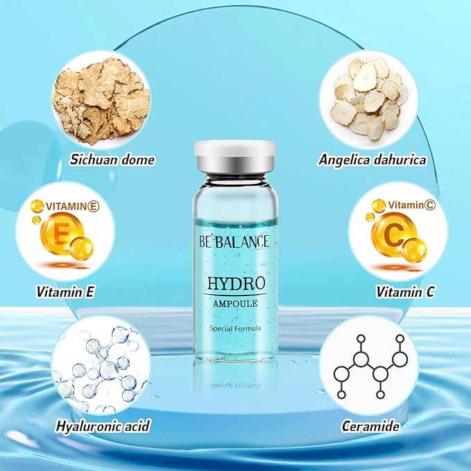 Hydro Ampoule-Korean Skin Care Serum for Microneedling Serum Ampoules for Face Starter Kit,dry effectivelyAll-purpose ampoule for Sensitive skin
