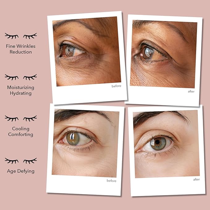 Anti-Wrinkle Under Eye Patches – Hydrating Eye Mask with Japanese Hydrophilic Gel Technology to Reduce Fine Lines, Moisturize, Cool, and Soothe – Suitable for All Skin Types (5 Pairs)