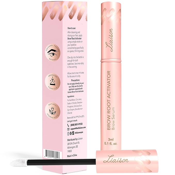 Eyebrow Growth Serum (3ml) Brow Serum for Thicker, Fuller, Healthier Brows - Premium Vegan & Cruelty-Free to Grow Eyebrows - Suero Para Cejas Crecimiento - 2 Month Supply, Women-Owned