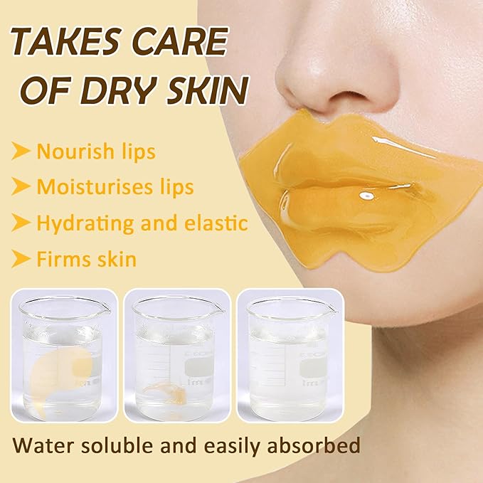 30 Pairs of Eye Masks and 10 Pairs of Lip Masks Skincare Gift Set,Moisturizing Lip Patches and Under Eye Patches for Women Eye Lip Care,Hydrating Gold Eye Patches and Lip Sheet Masks Skin Care Set