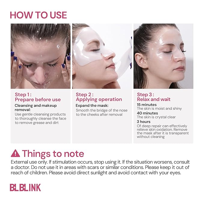 2 Pack Moisturizing Collagen Firming Hydrogel Mask 34gx10ea, Overnight Repair for Dry Skin, Collagen Face Masks, Firming & Anti-Aging, Hydrating Face Masks,Skincare