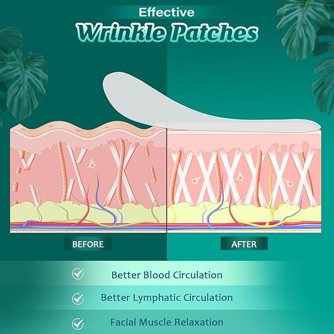 12 Pcs Reusable Silicone Pads for Forehead, Chest & Eye, Anti Wrinkle Patches to Smooth Fine Lines, Chest Wrinkle Pads & Anti Aging Face Silicone Patches for Women