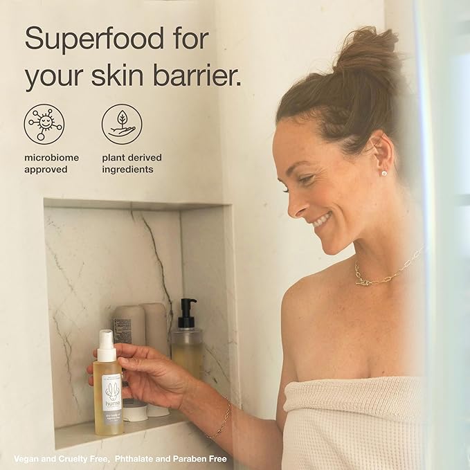 HUME SUPERNATURAL Dry Body Oil Spray - Moisturizing Oil for Dry Skin, After Shower Hydrating Body Oils for Women and Men, Nourishing, Glow, Probiotic, Fragrance Free, 2-Pack