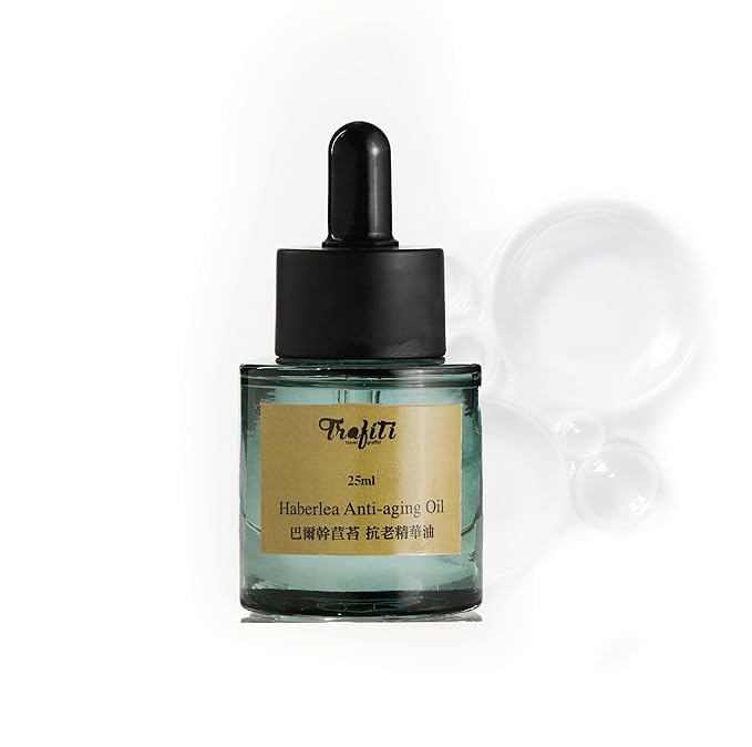 Haberlea Oil โ Natural Anti-Aging Moisturizer for Dry Skin, Fine Lines & Wrinkles, Lightweight Face Oil for Hair & Body โ All Skin Types โ Made in Taiwan โ 25ml / 0.85 fl oz