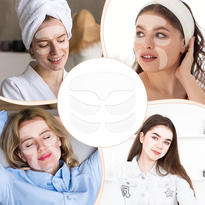 10 Pcs Forehead Wrinkles Patches Reusable Anti Wrinkle Patches Wrinkle Remover Mask Silicone Face Tape Smooth Fine Lines Wrinkles Treatment for Women Facial Beauty Skincare