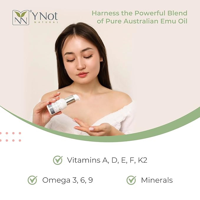 Emu Oil Skin Moisturizer - Scalp, Hair, Face, Body & Nail Moisturizer with Omega 3, 6, 9, Vitamins, & Minerals - Body & Face Serum for Fine Lines, Stretch Marks, Dry Lips & Cuticles - 1L, Unscented