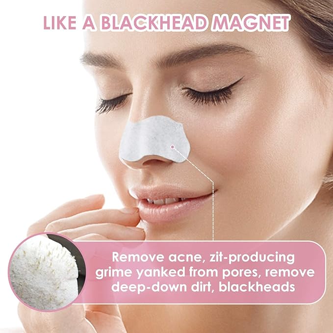 Blackhead Remover Pore Strips for Nose - 65 Strips - Charcoal Blackheads Removal - Blackhead Strip - Pore Cleaner