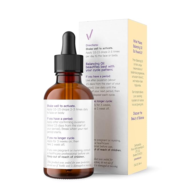 Proov - Lemon Balancing Oil - Natural Progesterone, Vitamin E - Hormone Balance For Women - Fertility & Menopause Support - More Effective than Progesterone Creams - 2-3 Month Supply - 30 ml