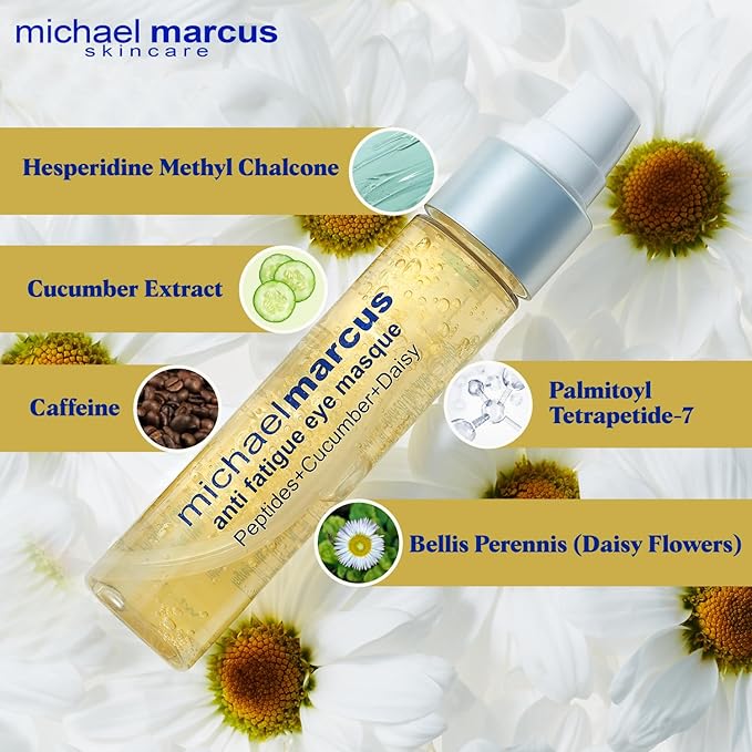 Michael Marcus Anti Fatigue Eye Masque (1 Fl oz) - Eye Cream for Puffy Eyes, Dark Circles, and Wrinkles - Moisturizing for Men & Women โ Natural, Hydrating & Cruelty Free Eye Skincare