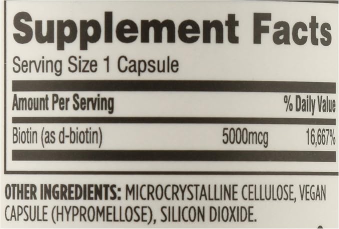 365 by Whole Foods Market, Biotin 5000MCG, 60 Count (Pack of 2)