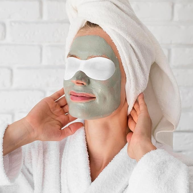 Disposable Non Woven Eye Care, 200 Sheets Eye Mask Paper Disposable Sheets Eye Covers Cotton Cosmetic Facial Eye Covers Skincare Spa Paper, DIY Clear Beauty Sheets for Makeup Beauty Tools