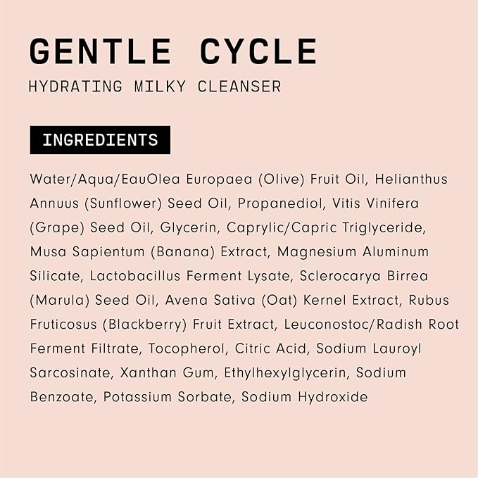 Versed Gentle Cycle Hydrating Milky Cleanser - Lightweight Daily Facial Wash Removes Makeup for Moisturized Skin - Oat Milk and Marula Oil Nourish Dry, Sensitive Skin - Vegan (5 fl oz)