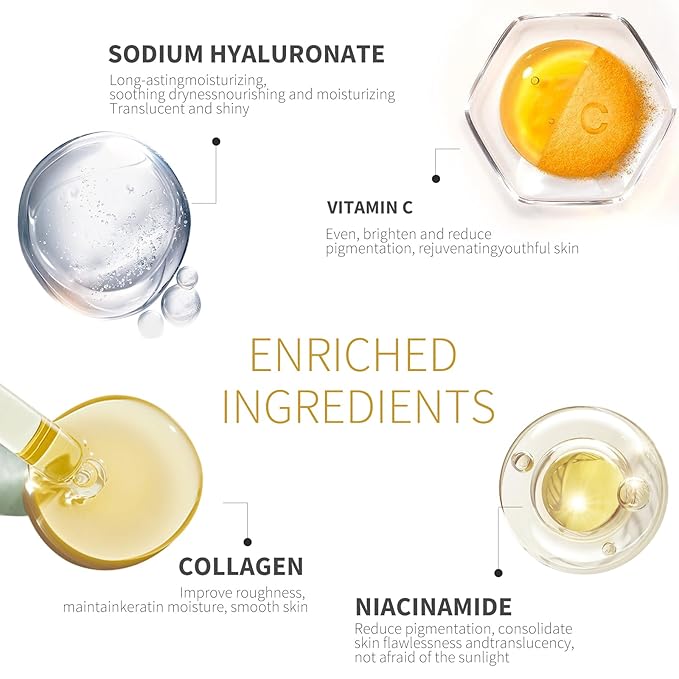 MOND'SUB Under Eye Mask - 6 Pairs Orange Crystal Eye Mask for Sleeping- Puffy Eyes & Dark Circles Treatments with Hyaluronic Acid, Reduce Under Eye Bags and Smooth Wrinkles, Brighten Complexion