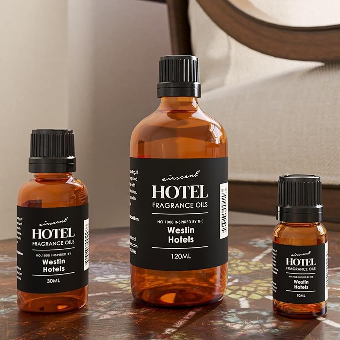 AirScent Hotel Diffuser Oil Inspired by The Westin Hotel Scent - Premium Fragrance Oil No. 1008 for Ultrasonic and Waterless Diffusers and Crafting - 500 mL, 16.9 fl oz Glass Bottle