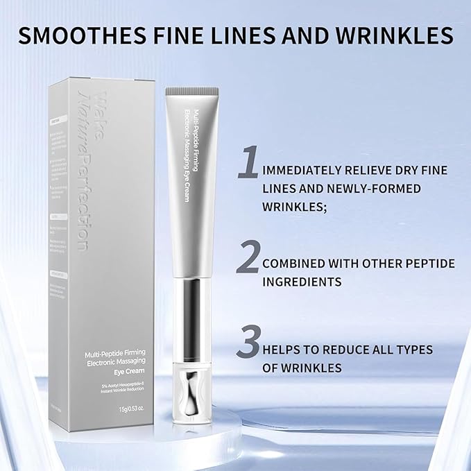 Eye Cream | Wrinkle Eraser Massaging Eye Cream, Multi-Peptide Firming And Electronic Massager, Anti-Aging Eye Cream for Puffiness and Bags Under Eyes Cream | Electric Massage Eye Cream (1 Pc)