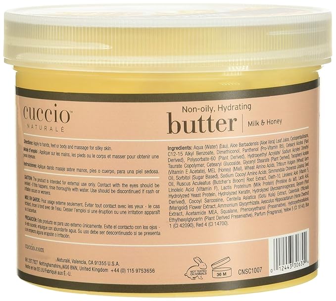 Cuccio Naturale Milk and Honey Butter Blend – Ultra Moisturizing Cream for Hands, Feet, and Body – 26 Ounces