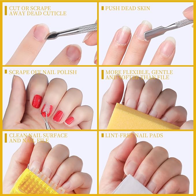 Teenitor Cuticle Remover Cuticle Remover Kit, Nail Care Kit with Cuticle Remover Cuticle Oil Nail File Nail Buffer Cuticle Pusher, Cuticle Peeler Scraper, Manicure Care Tools Milk and Honey