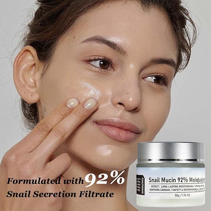 3 Step Facial Skin Care Kit with Snail Mucin Moisturizer & Vitamin C Facial Serum & Amino Acid Facial Cleanser - Korean Skin Care Set - Skincare for Teens10-12 - Skin Care Kit for Women All Skin Type