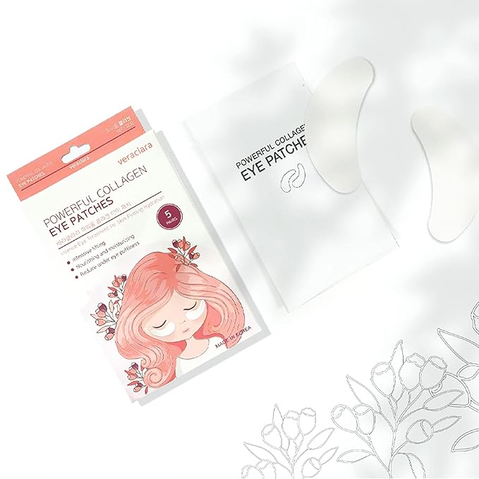Powerful Collagen Eye Patches - 5 Pairs - Puffy Eyes and Dark Circles Treatments | Reduce Wrinkles Undereye, Revitalize and Refresh Your Skin(1Pack)