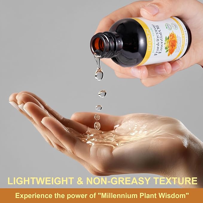 Frankincense Essential Oil, Frankincense Oil, Premium Grade Essential Oils for Face, Diffusers, Aromatherapy, Massage, Hair Care, Skin, Bath and Humidifiers, Pure and Natural - 60ml