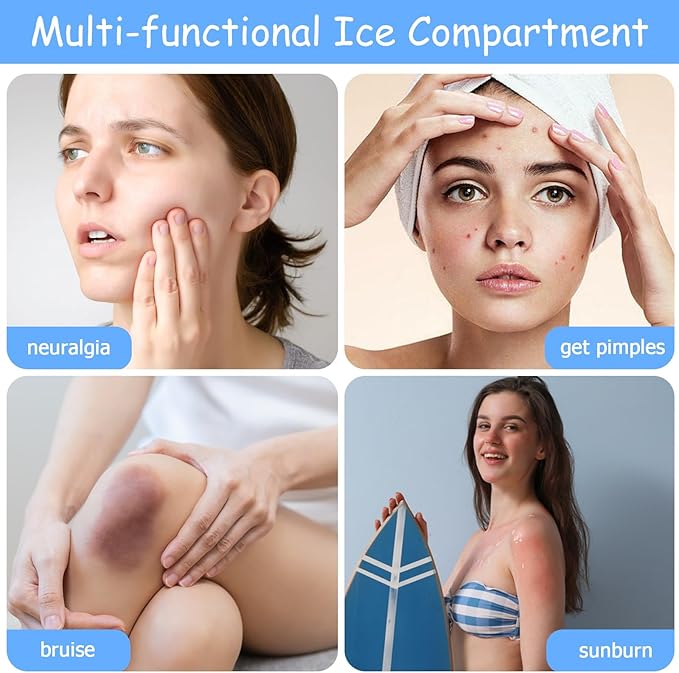 3pcs Ice Cube Roller for Face,Eye,Silicone,Reusable Facial Massager Ice Mold,Brighten Skin Enhancing Natural Glow,De-Puff Eye Bags,Reduce Migraine Pain (Black)