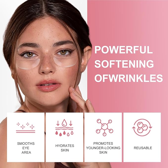 Reusable Wrinkle Patches 3 Pack - Silicone Fusion Treatment Forehead Patches for Brow Lift, Wrinkle Smoothers, Reduce Frown Lines & Face Lift (Eye)