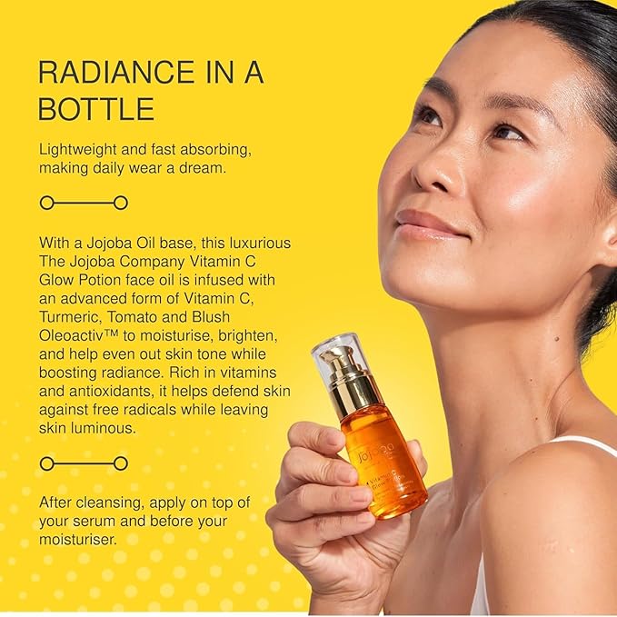 Vitamin C Facial Oil 30ml β Brightening Glow Elixir with THD Ascorbate, Turmeric & Tomato Oil β Antioxidant-Rich Skin Booster for Radiance, Even Tone & Smooth Texture