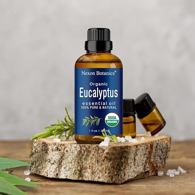Organic Eucalyptus Essential Oil 30 ml - Pure Natural Oil for Diffuser, Sauna, and Aromatherapy - Aceite de Eucalipto - Nexon Botanics