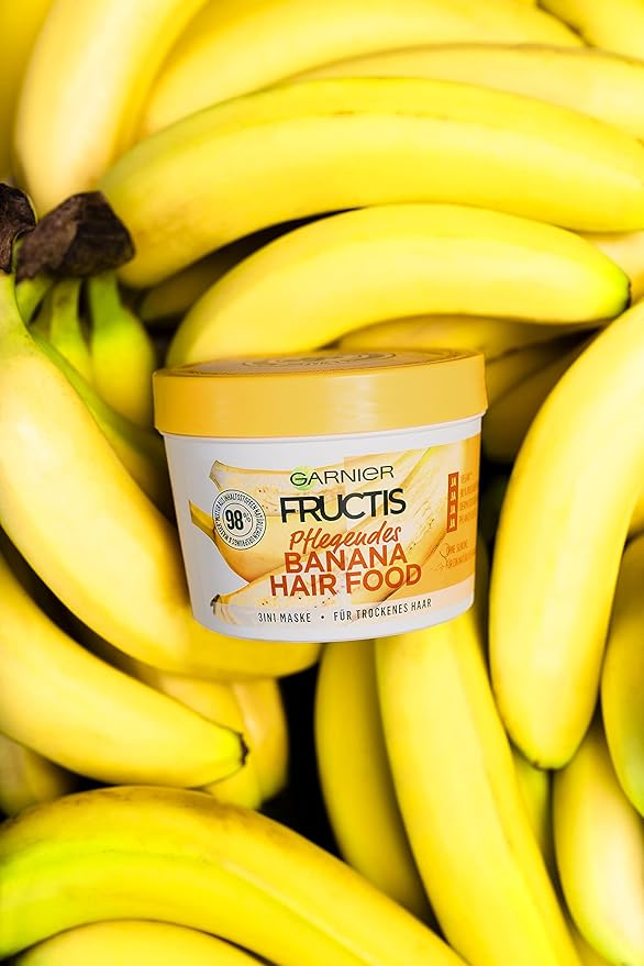 Garnier Fructis Nourishing Banana Hair Food, 3-in-1 Mask for Dry Hair, Nourishes and Gives Smoothness, 390 ml