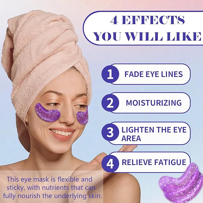 Miniling 28 Pairs Eye Masks, Reduce Wrinkles Under Eye Patches for Puffy Eyes, Dark Circles, Eye Bags, Natural Collagen Eye Gels Pads Face Moisturizer for Women Men