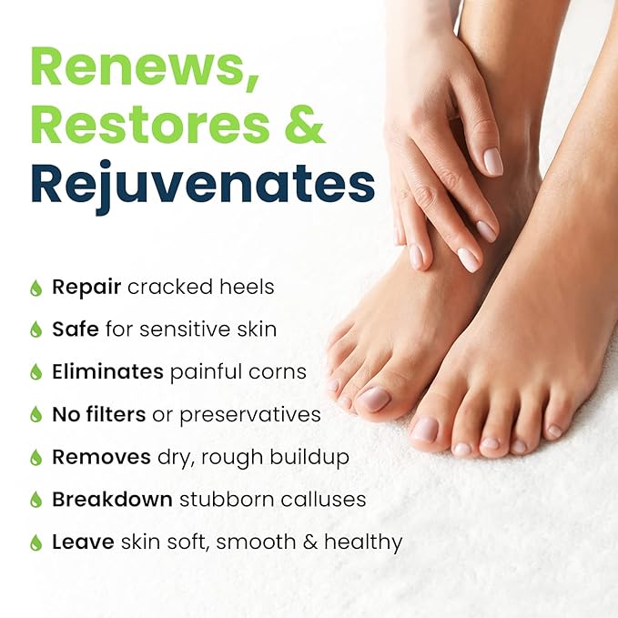 Callus Remover for Feet with Extra Strength Gel & Foot Pumice Stone Set - Easy Way to Remove Hard Calluses & Dead Skin Build-Up - Professional at-Home Foot Care for Men & Women - Made in The USA