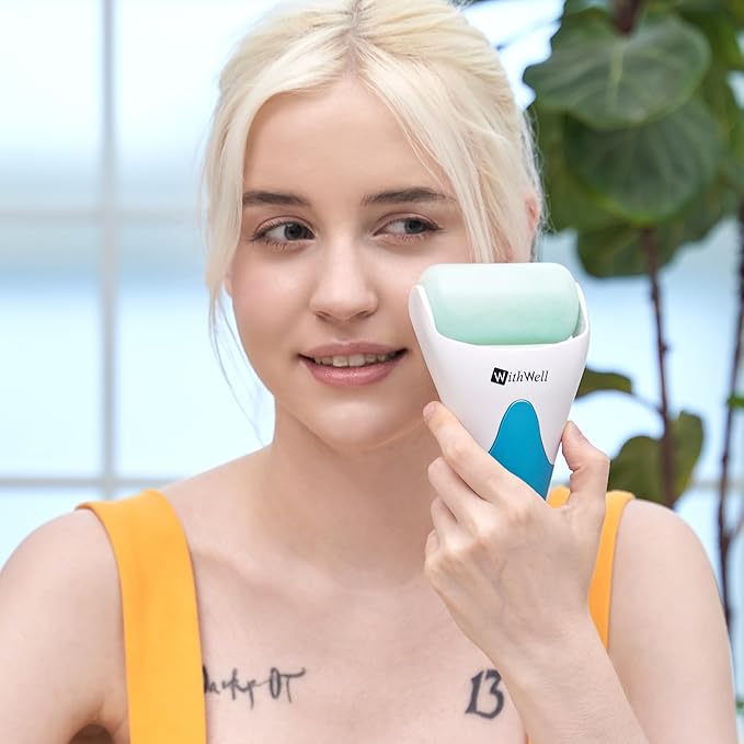 Korean Face Massager Ice Roller for Face and Eyes - Premium Quality, Smooth & Soft Skin Care Beauty Product with Soothing Effects