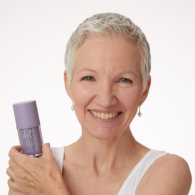 dot 3D Rebuilding Serum - Long Lasting Hydration - Daily Face Serum -Moisturizing & Brightening Skin - Menopause Skincare - For all Skin Types - Vegan - Sulfate Free - Travel Size - 1 oz
