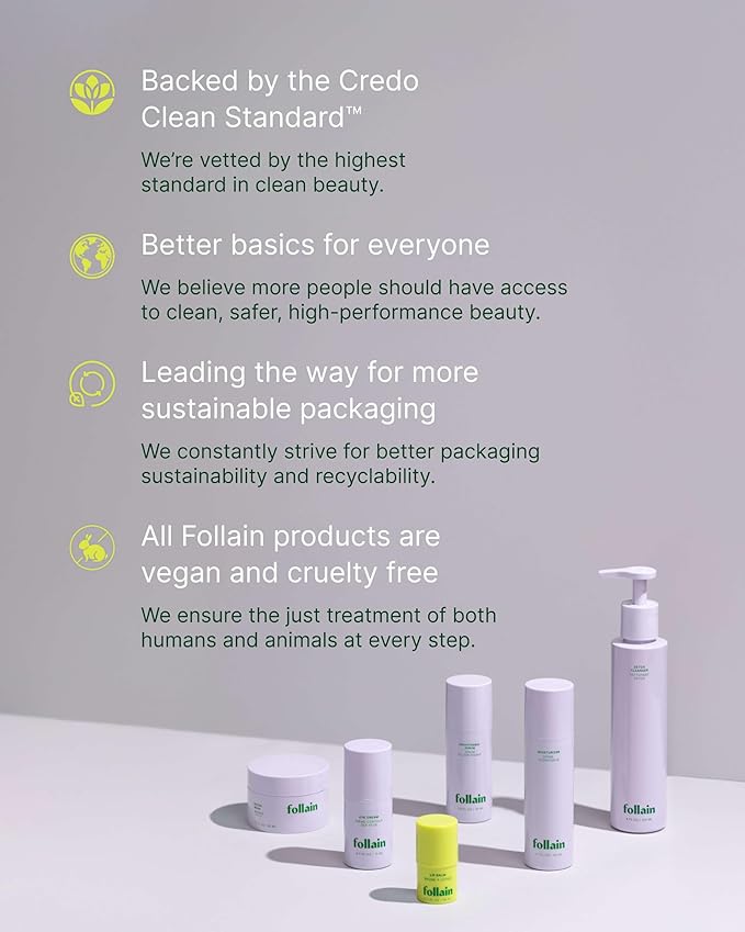 Follain Hyaluronic Acid + Collagen Nourishing Lip Balm | Moisturize, Protect, & Smooth - Clean Beauty, Clear Lip Treatment - Vegan & Cruelty-Free