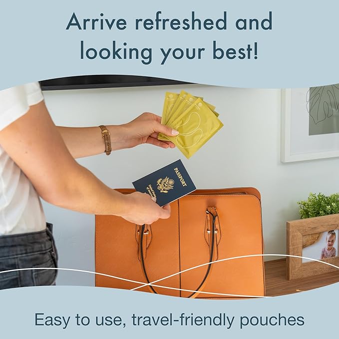 Blue Oasis Under Eye Patches for Puffy Eyes and Dark Circles - 20 Pairs Brightening 24K Gold Eye Mask, Hyaluronic Acid and Collagen Eye Care Gel Pads, Relaxing Self Care and Home Spa Gifts for Women