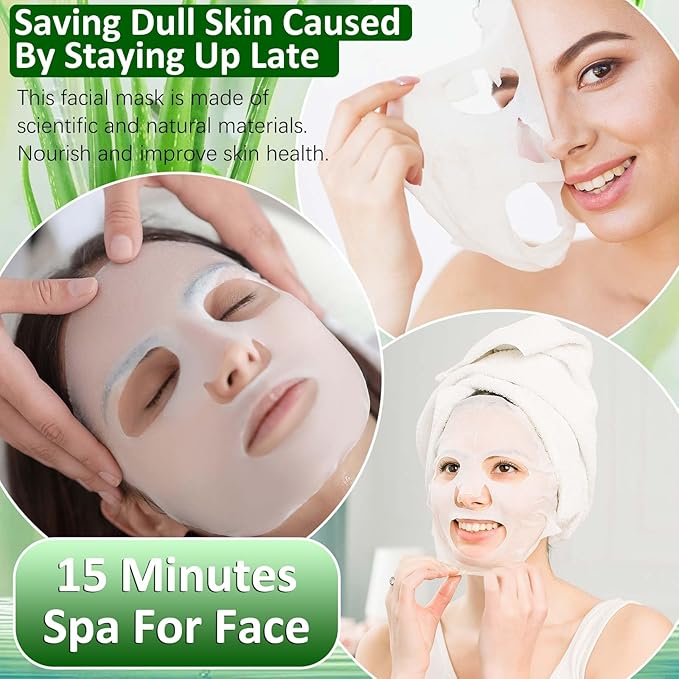 Aloe Vera Soothing Mask Hydrating Face Masks Skincare Moisturizing Facial Sheet Mask Skin care for Dry, Oily, Sensitive Skin Face Mask for Acne, Sun Care, Calming, 25ml/0.88oz, Pack of 10