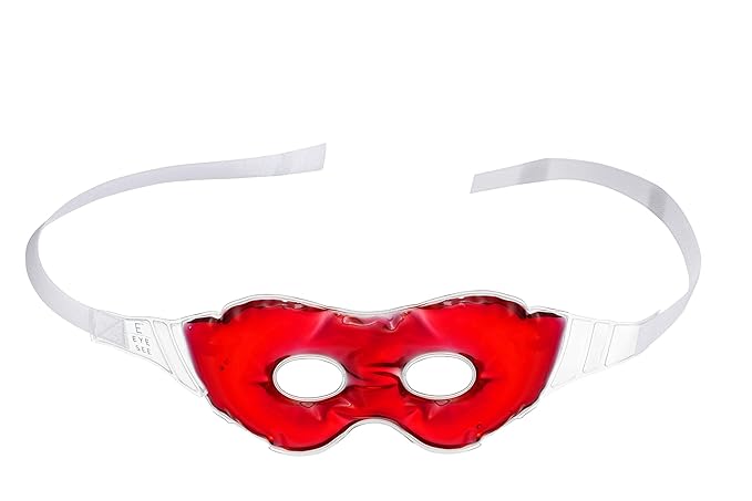 Eye See Gel Eye Mask for Puffiness and Dark Circles - Cooling Eye Masks for After Surgery and Headache/Stress Relief - Multiple Colors Available - Red